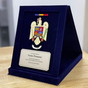 Plachetă M1 cu stemă metalică IPJ - imagine 1
