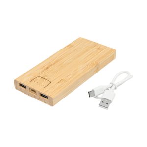 Baterie externă Bambus 10.000 mAh - imagine 1