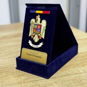 Plachetă M5 cu stemă metalică IPJ - imagine 1