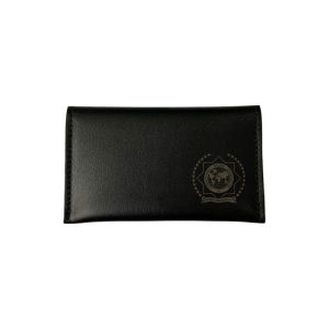 Portcard negru din piele naturală - imagine 1